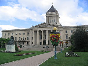 Manitoba Legislature, meeting place of the Leg...