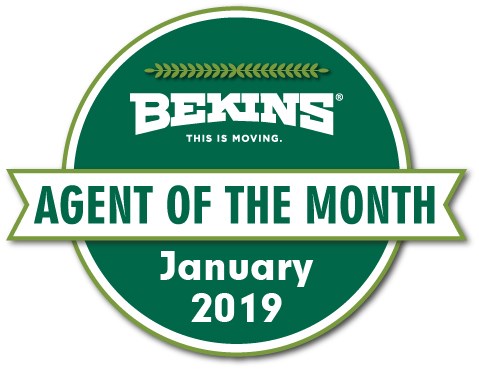 Bekins moving company agent of the month